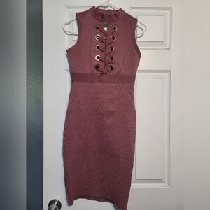 WOW Couture Burgundy Backless Dress